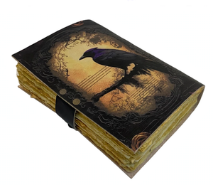 Diario Grimoire de Cuero Vintage con Diseño de Cuervo, Libro de Hechizos de Brujería, Libro de Sombras con Bordes Decorativos Hechos a Mano, Cuaderno Gótico para Escribir, Regalo - Product Image 2