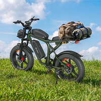 Bicicleta Eléctrica JANSNO de Doble Suspensión y Doble Motor, 48V 37AH, Batería de Litio Doble, Estilo Vintage, Neumáticos Anchos, JANSNO X80, Stock en la UE y Alemania