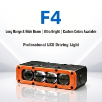 Phare de calandre LED à 4 lentilles, faisceau bas et haut, ligne de coupure, couverture ultra-large, 100W, 12-36V, étanche, type pod