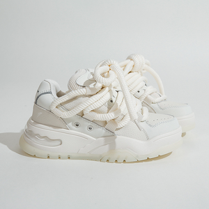 Chaussures de marche décontractées sportives pour femmes fermeture à lacets plate-forme légère respirante automne - Product Image 5