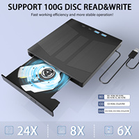 Grabadora de Blu-ray 7 en 1 Multifunción, Reproductor y Grabador de CD/DVD/BD, USB 3.0, Velocidad de Transferencia Más Rápida de 5 Gbps, Externa de Escritorio