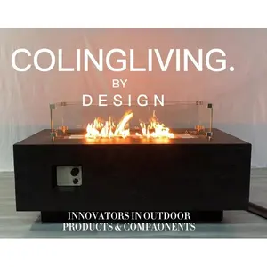 COLS020 COLINGLIVING现代庭院家具套装无烟GRC火坑室外丙烷气体火炉桌