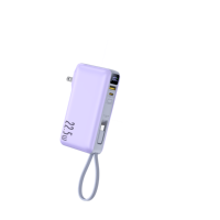 Opaqi 22.5W 10000mAh Batterie externe haute capacité avec prise intégrée et écran LED, charge rapide pour téléphones, tablettes et ordinateurs portables