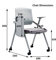 Chaise pliante personnalisée pour l'école, mobilier scolaire en gros, table de classe, bureaux d'étude pour étudiants, chaise pliable pour la formation scolaire