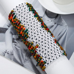 Bracelets à lettres multi-brins, bijoux perlés avec inscription alphanumérique, cadeau unisexe SY0653 - Product Image 3