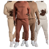 Ensemble de survêtement pour homme, veste zippée intégrale et pantalon, bleu marine uni, respirant, décontracté, coupe classique, automne