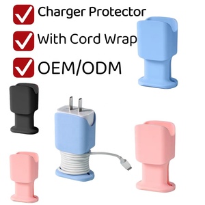 Protecteur de chargeur en silicone avec enrouleur de câble, emballage personnalisé avec logo couleur pour chargeur de téléphone, housse anti-chute - Product Image 1