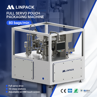 Machine d'emballage rotative automatique à servo-moteur de haute qualité LINPACK pour sachets préformés Doypack, pour applications multiples