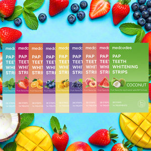 Быстродействующие отбеливающие полоски для зубов, безопасные для эмали, не скользящие, со вкусом, с PAP, сухие полоски для чувствительных зубов - Product Image 1