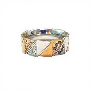 Модное минималистичное кольцо из нержавеющей стали с позолотой 18K и цирконами, высококачественный дизайн с гравировкой, для мужчин и женщин, для свадьбы - Product Image 2