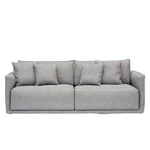 Sofás Modernos de Estilo Urbano para Sala de Estar, Sofá de Tela Beige de 2 Plazas para Sala de Estar - Product Image 2