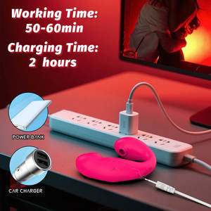 App-gesteuerter 2-in-1 <span class=keywords><strong>Vibrator</strong></span>-Dildo für Frauen, 9 Modi, Nippel-, Vagina- und Klitorisstimulation, IPX7 wasserdicht, 40dB, 119g - Product Image 3