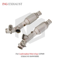 Système d'échappement en acier inoxydable personnalisé ING pour Lamborghini Murcielago LP640 avec soupape, bouclier thermique, pièces de performance