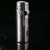 Allume-cigare gonflable multifonctionnel droit, focus, coupe-vent, à flamme rouge