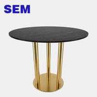 Pieds de meubles de luxe SEM, robustes, en métal, à trois tubes ronds, base de table à manger pour restaurant, salon, pieds de table basse