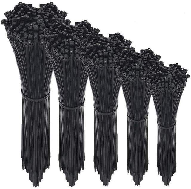 Wholesale Self-Locking UV Resistant Heavy Duty Zip Ties Black Nylon 66 Cable Ties for Industrial Cable Management