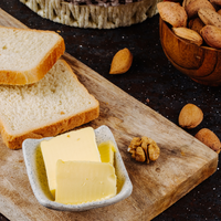 Bloc de beurre demi stérilisé blanc en porcelaine italienne de 1 kg pour aliments emballés en boîte