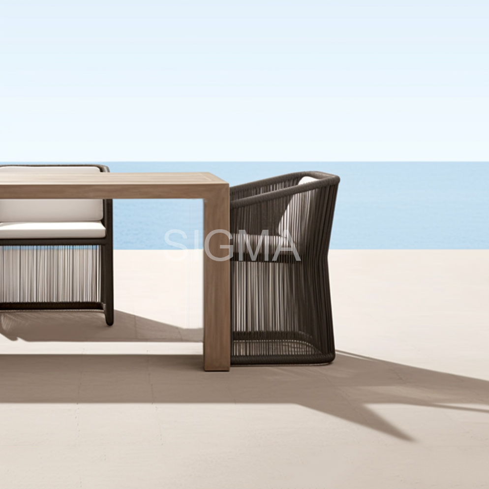 Outdoor Garden Furniture Patio Furniture Teak Dining Table With Chairs Set Furniture Dining table Sets