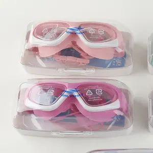 बच्चों के फैशन स्विमिंग चश्मा वाटरप्रूफ एंटी-फॉग बड़े फ्रेम डाइविंग सिलिकॉन एचडी स्विमिंग चश्मा