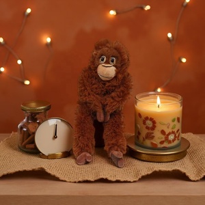 Оптовая продажа с фабрики: плюшевые игрушки-обезьяны красного цвета, мягкие игрушки-обезьяны 40 см и 66 см для детей - Product Image 4