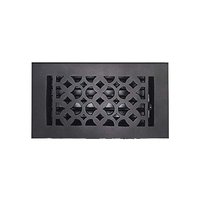 Grille de ventilation Howeall 4x10 pouces robuste et marchable, à réglage facile, en acier et plastique, noir mat