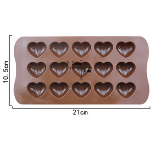 151 Cổ Phiếu Mẫu Miễn Phí 15 Khoang Trái Tim Với Giọt Nước Mưa Silicon Nhựa Khuôn, Silicone Ice Cube Tray, Silicone Khuôn Sô Cô La - Product Image 2