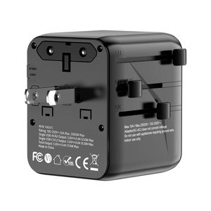 Adaptador de Viaje Universal Worldplug con Puertos USB, Adaptador de Enchufe Internacional <span class=keywords><strong>para</strong></span> Laptop, Auriculares, Función PD <span class=keywords><strong>para</strong></span> Viajes - Product Image 1
