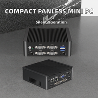 MeetNENG OEM Mini PC sans ventilateur WIFI N2840, micro-ordinateur industriel embarqué, 4 Go de RAM, stockage MSATA, ordinateur de bureau portable