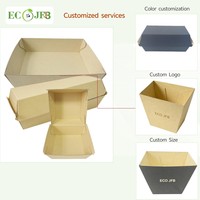 Barquette alimentaire compostable en fibre de bambou 5,16"x3,58"x1,97" Contenant jetable biodégradable pour restaurant Fabricant OEM personnalisé