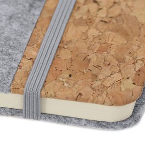 Cuaderno de Tapa Dura con Combinación de Corcho Ecológico y Fieltro RPET, Personalizable con Logotipo, Novedad 2025, para Regalos de Oficina, Hecho de Papel - Product Image 4