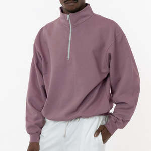 Sudadera con Capucha Personalizada para Hombre, Estilo Jogging, Media Cremallera, Cuello Alto Simulado, Sudadera de Forro Polar, Sudadera con Capucha de 1/4 de Cremallera - Product Image 2