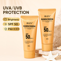 Protector Solar de Marca Privada OEM SPF50 PA+++ Crema Iluminadora con Niacinamida 50ML Espectro Completo Repara la Barrera Cutánea Protección Diaria