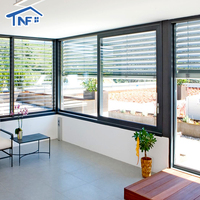 Fenêtres coulissantes en aluminium à rupture de pont thermique pour projets de villas résidentielles, fenêtres coulissantes résistantes aux ouragans