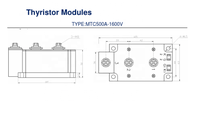 Module de puissance à thyristor SCR FMTC500A-1600V 1600V 500A, module redresseur industriel à courant élevé