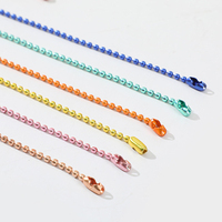 Vente en gros de chaîne boule d'électrophorèse de 12cm chaîne suspendue collier pendentif étiquette de chien fabrication de bijoux chaîne perlée boule de haute qualité