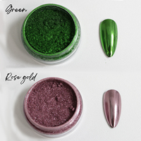 Échantillon gratuit de poudre de miroir chromé liquide pour l'art des ongles avec base chromée couche de finition sans essuyage