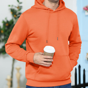 Hoodies en coton épais de haute qualité, unis et lourds, coupe oversize, personnalisables avec cordon, grandes tailles pour hommes, sans cordon - Product Image 2