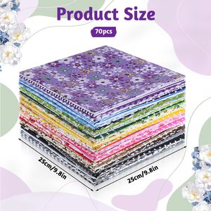 Lot de carrés de tissu en coton matelassé imprimé multicolore, pré-coupés, pour travaux manuels de couture et patchwork DIY - Product Image 4