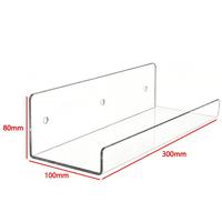 Étagères flottantes en acrylique transparent sans perçage, support mural de rangement pour salle de bain et cuisine, organisateur de présentation, rangement d'épices de cuisine
