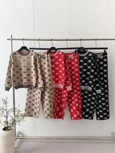 Set di Maglione e Pantaloni Dritti in Stile Europeo di Lusso con Jacquard a Lettere e Perline in Nylon/Cotone, Novità Autunno Inverno 2025 - Product Image 6