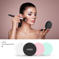 Logo de marque de luxe de haute qualité Miroir cadeau promotionnel Miroir de maquillage de poche compact de marque privée portable