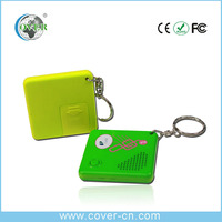 Porte-clés de musique promotionnels d'usine impression porte-clés carré enregistrable enregistrement porte-clés parlant avec voix personnalisée