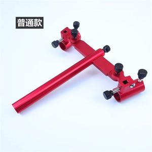 Support de canne à pêche double tourneur en alliage d'aluminium rouge, gris, noir – Base de montage universelle pour cannes à pêche spinning - Product Image 4