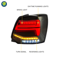 YU GUANG pour Volkswagen VW Polo Mk5 Feux arrière LED 2011-2018 Feux arrière clairs Feux arrière neufs Mise à niveau Clignotants Feux arrière