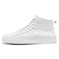 Chaussures de skate décontractées pour hommes, design OEM, à tige haute, motif embossé, semelle épaisse, baskets tendance, antidérapantes, pour la marche quotidienne