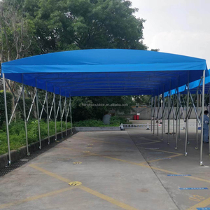 Grande tente pliante d'extérieur en tissu PVC, résistante au vent, pour entrepôt, garage, abri, avec structure en acier et <span class=keywords><strong>bois</strong></span>, auvent pour <span class=keywords><strong>voiture</strong></span> - Product Image 2