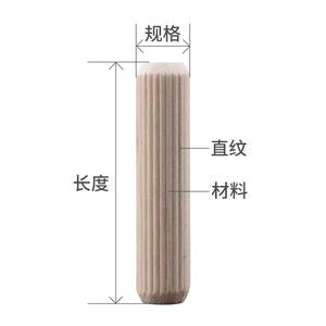 Tige en bois, connecteur de meubles, cheville en bois, clou en bois rond, tenon en bois d'eucalyptus, trois en un, couleur naturelle, durable - Product Image 1