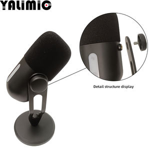 ไมโครโฟนไฟ RGB ราคาถูกพร้อมปุ่มปรับเสียงและไฟโทนเย็นแบบปุ่มเดียวขาตั้งในตัวสำหรับเล่นเกมคอมพิวเตอร์ - Product Image 4