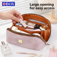 Trousse de maquillage, trousse de toilette de couleur contrastée, sac étanche, sac de rangement portable pour rouge à lèvres et cosmétiques