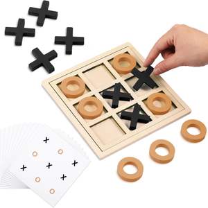 Jeu en bois Tic Tac Toe Activités <span class=keywords><strong>de</strong></span> démence <span class=keywords><strong>pour</strong></span> Alzheimer <span class=keywords><strong>Seniors</strong></span> XO Jeu d'échecs <span class=keywords><strong>pour</strong></span> personnes âgées Décor <span class=keywords><strong>de</strong></span> table engageant - Product Image 1